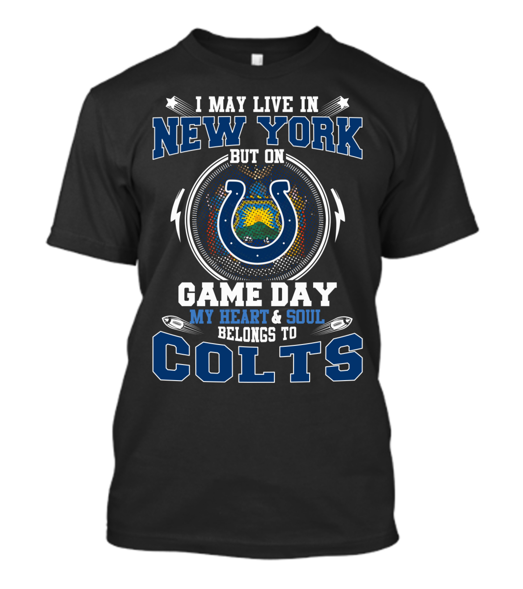 New York Game Day Heart Soul Belongs To Colts T-Shirt