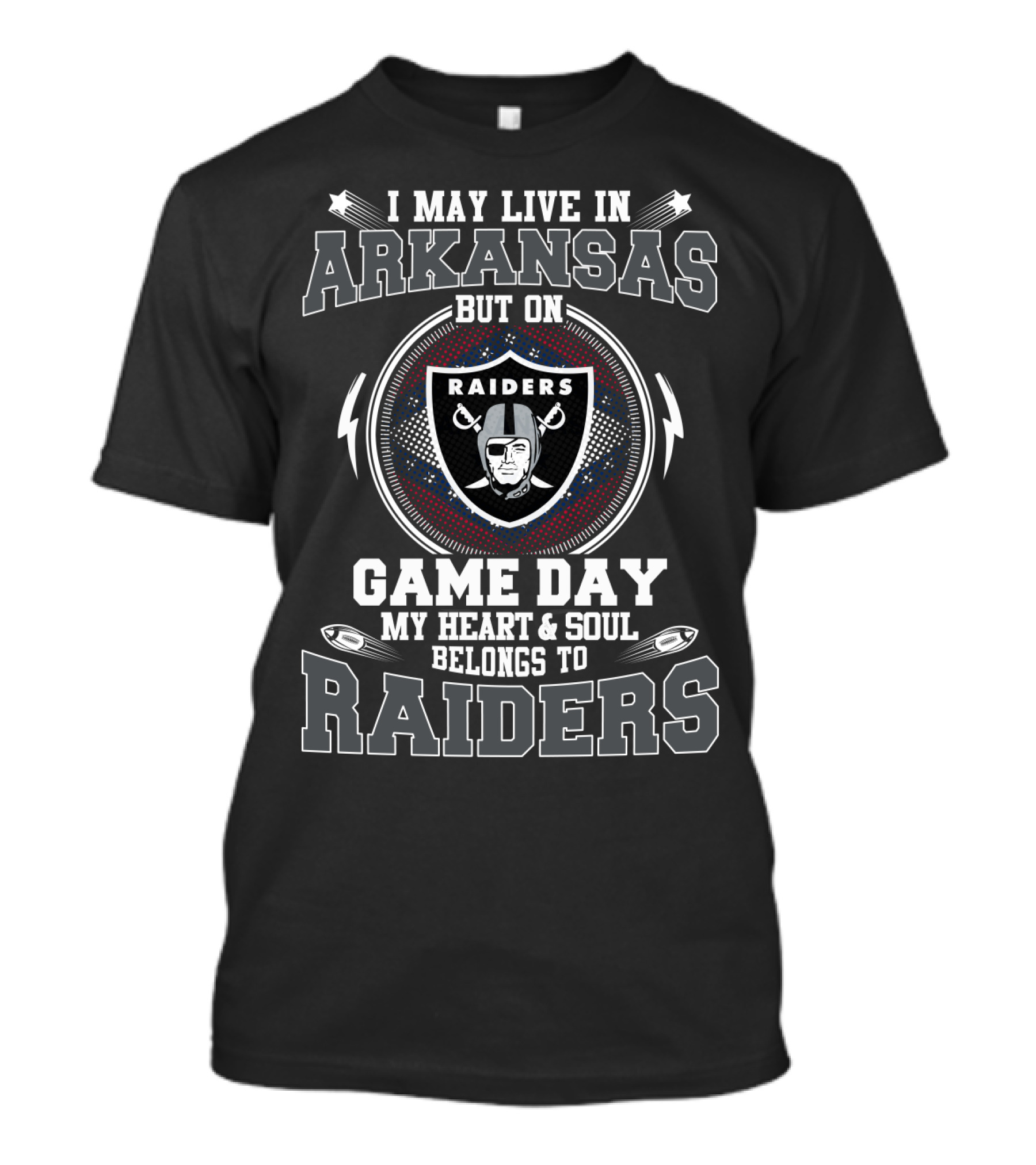 Raiders Arkansas Game Day Heart & Soul Belongs To Raiders T-Shirt