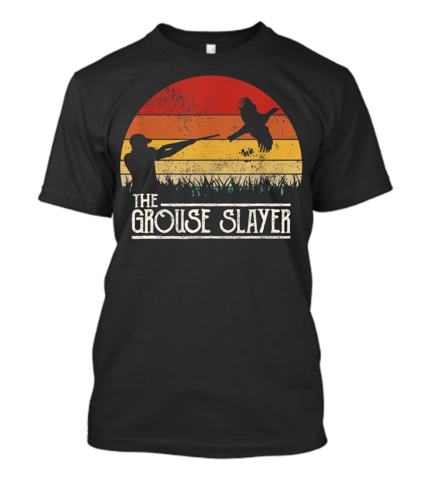 Vintage Sunset Grouse Hunting The Grouse Slayer T-Shirt