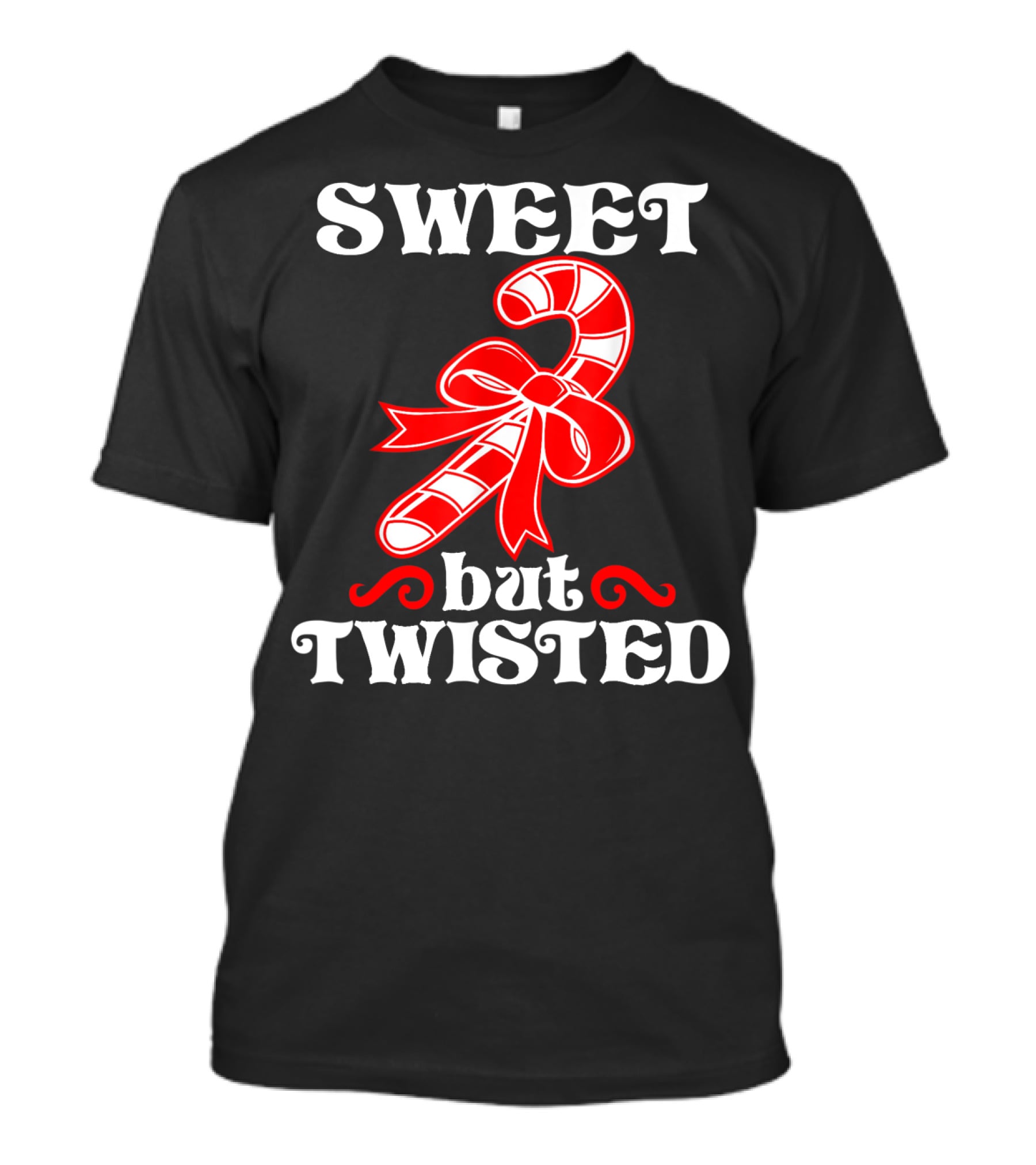 Sweet But Twisted Candy Cane Bow T-Shirt