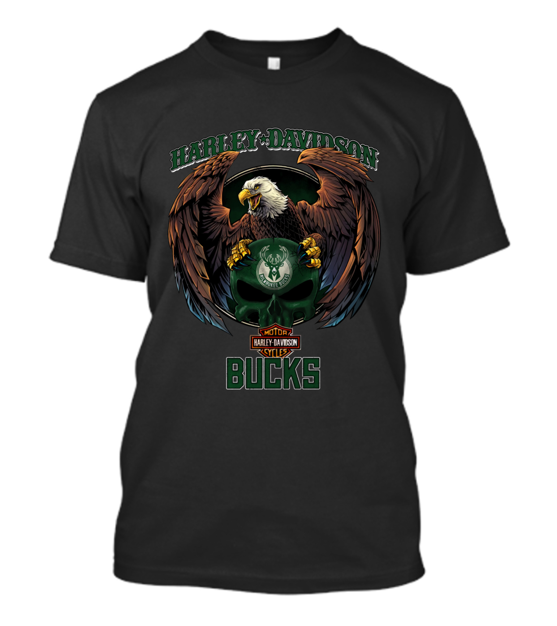 Harley Davidson Milwaukee Bucks Motor Cycles T-Shirt