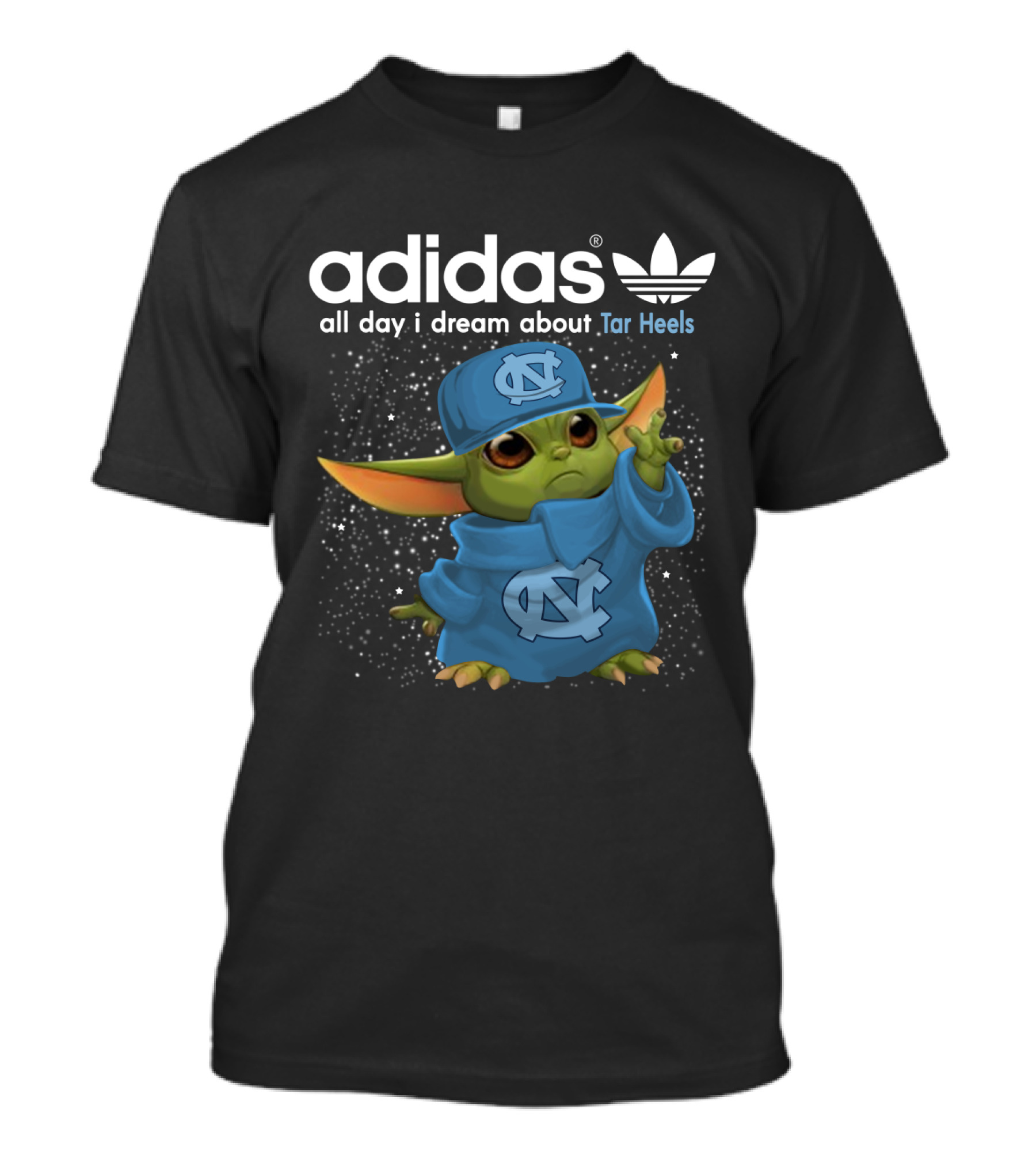 All Day I Dream About Tar Heels Baby Yoda NC T-Shirt