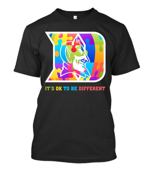 Duke Colorful Devil Logo It's OK To Be Different T-Shirt