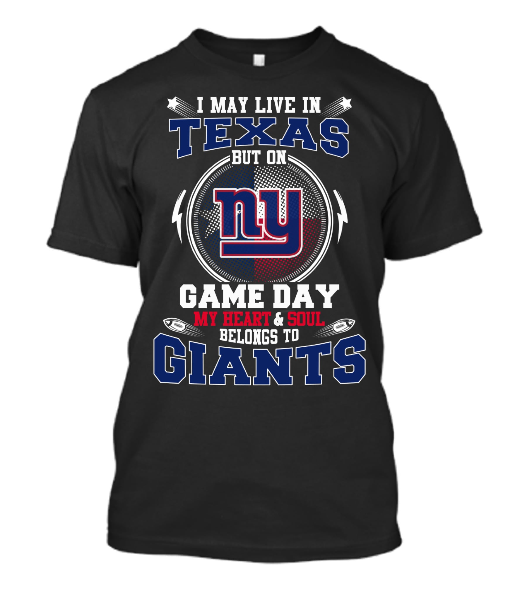 New York Giants Game Day Heart And Soul Texas Loyalty T-Shirt