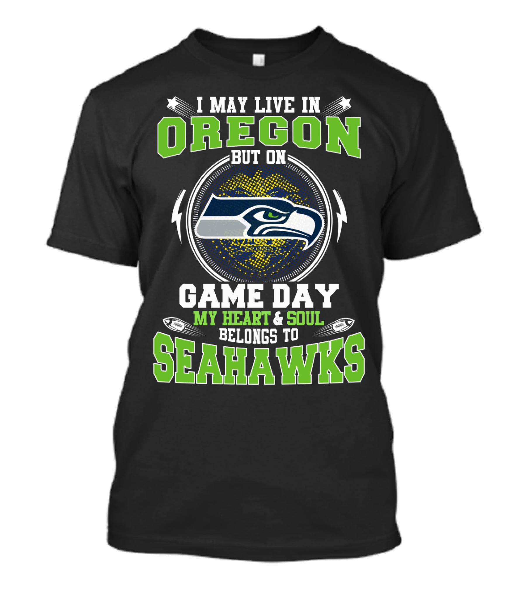 OREGON GAME DAY HEART SOUL BELONGS TO SEAHAWKS T-Shirt