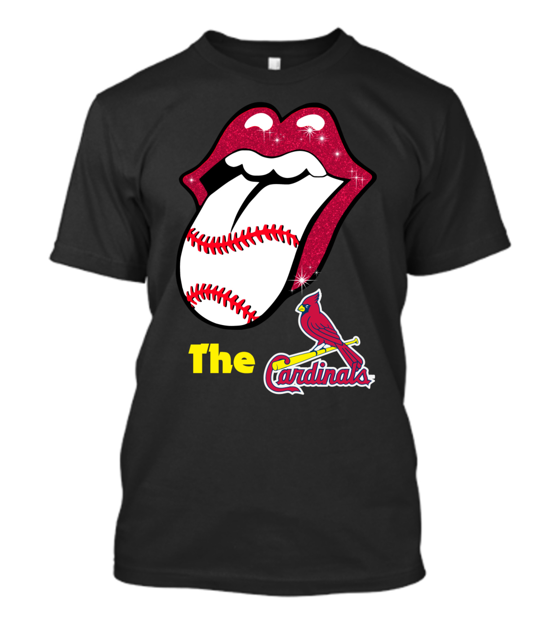 The Cardinals Baseball Tongue Lips T-Shirt