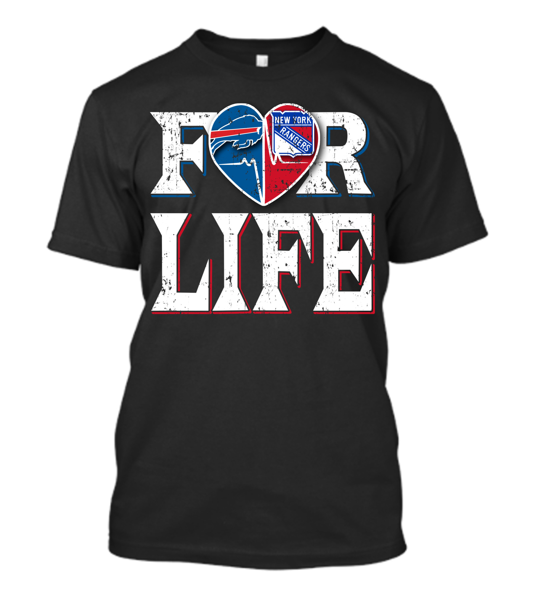 Buffalo Bills And New York Rangers For Life T-Shirt