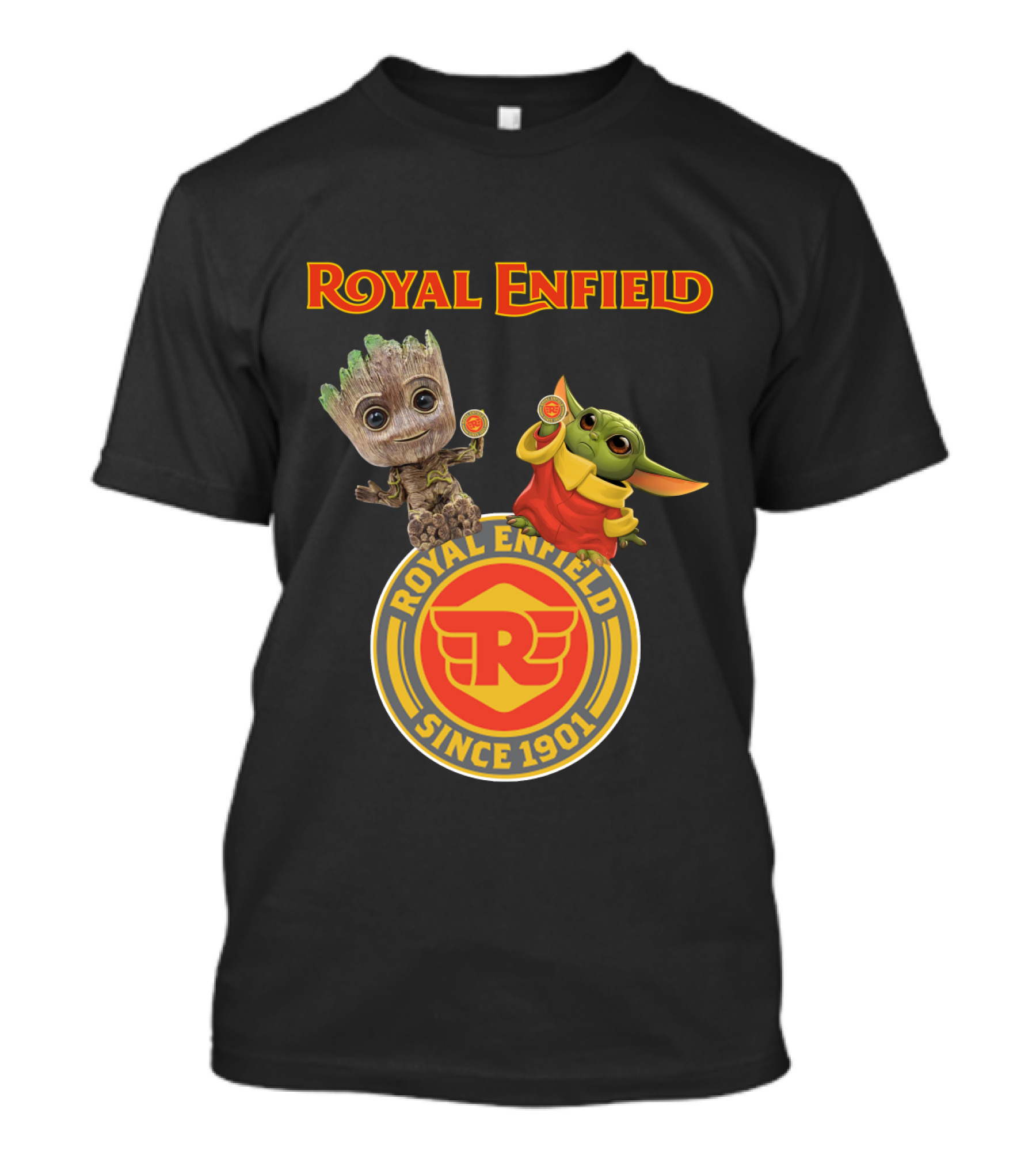 Royal Enfield Since 1901 Groot Yoda T-Shirt