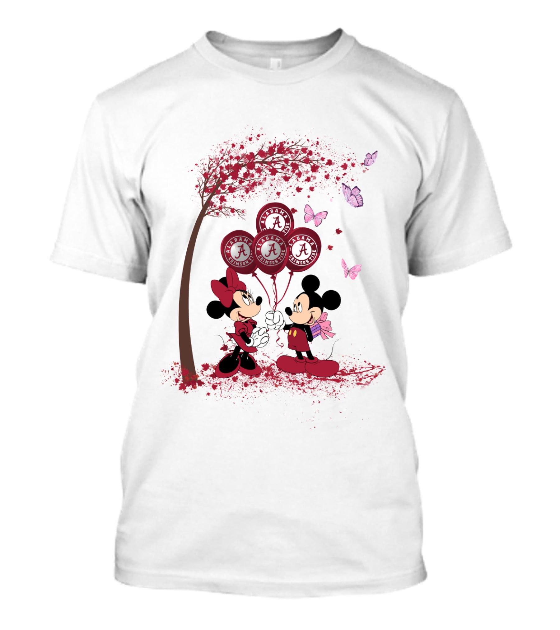 Ncaa Alabama Crimson Tide Minnie And Mickey Balloons T-Shirt