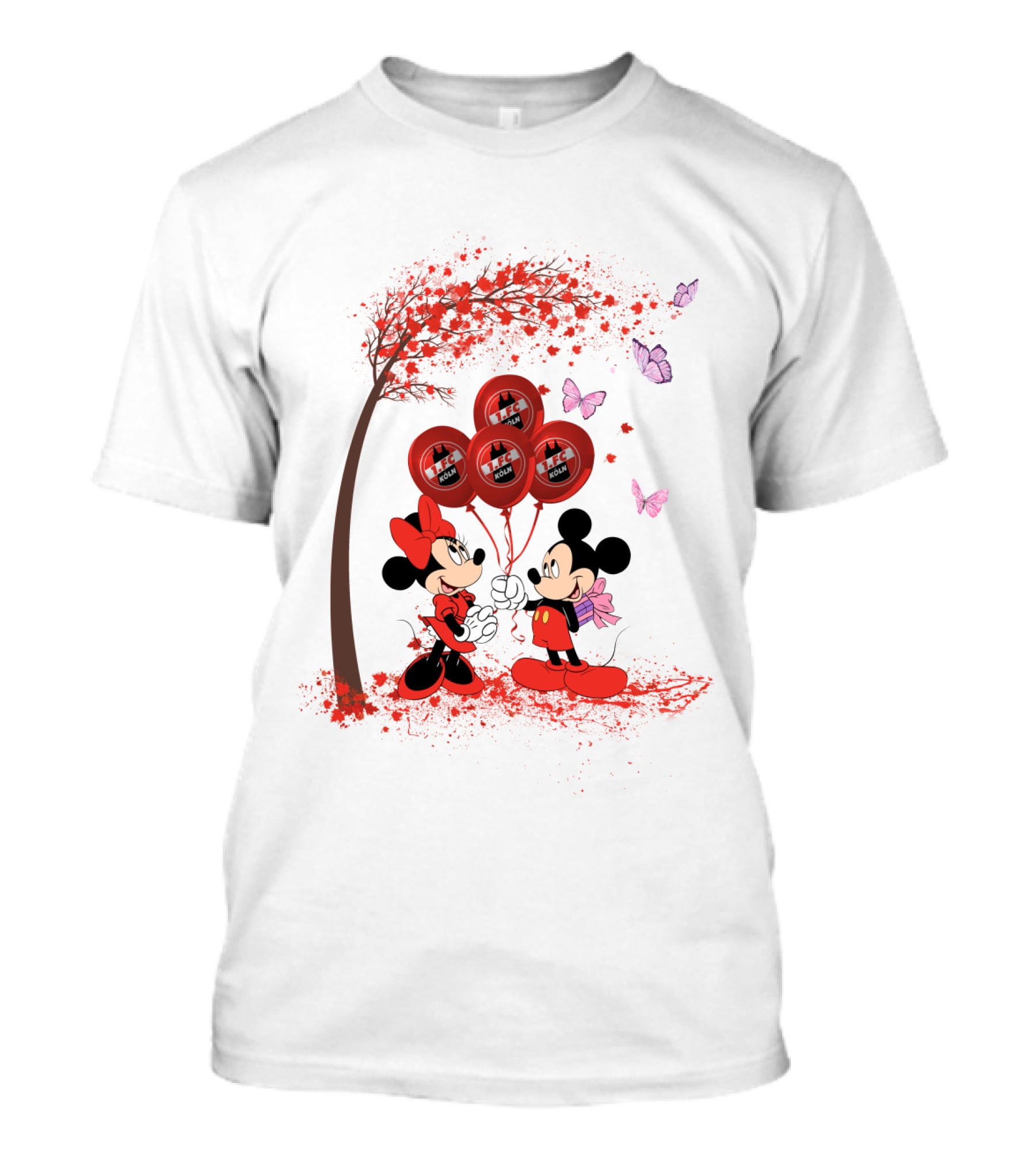 DH 29 Bundesliga 1 FC Köln Minnie Mickey Mouse Balloons T-Shirt