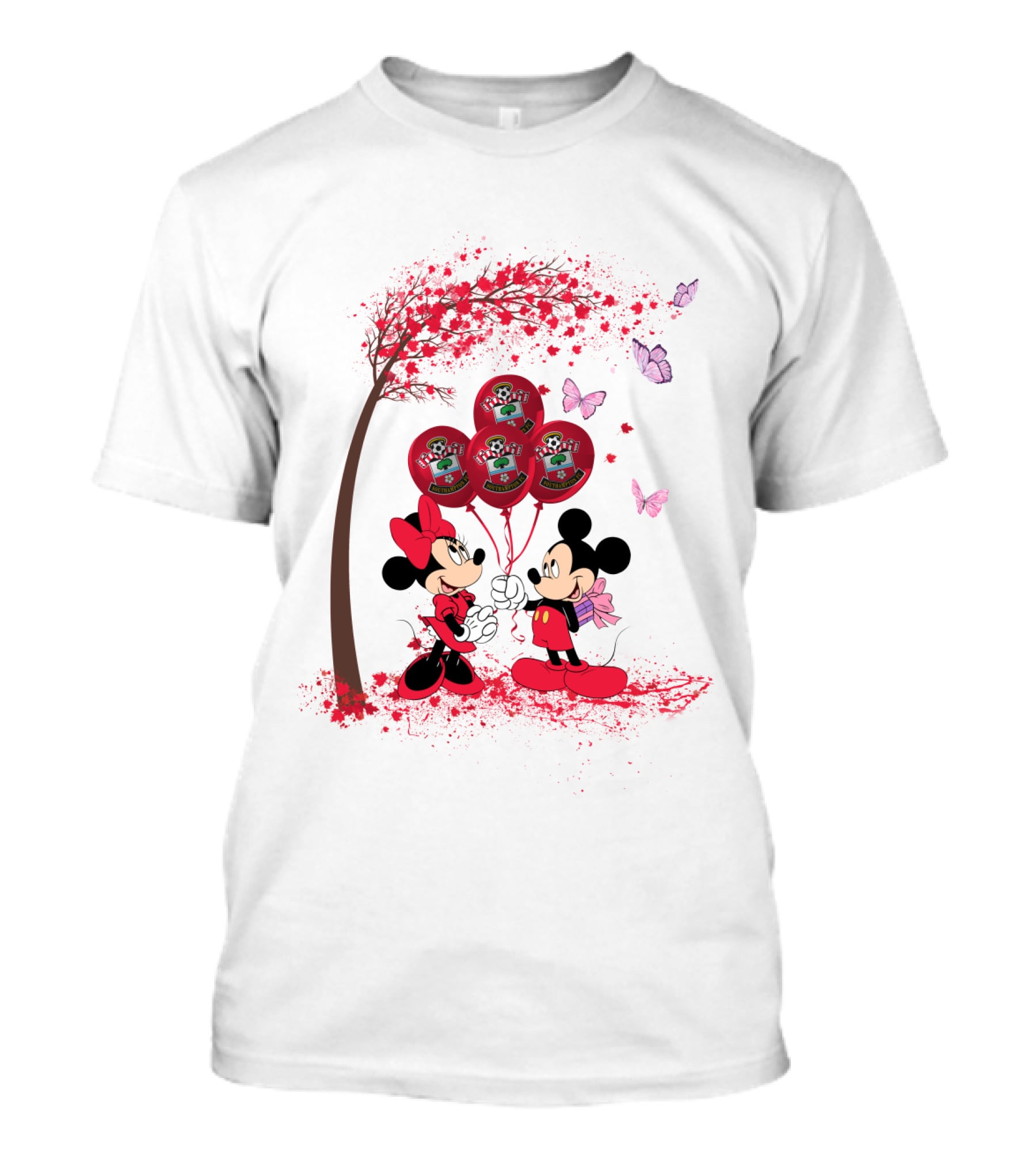DH 29 Southampton Premier League Mickey Minnie Balloons T-Shirt
