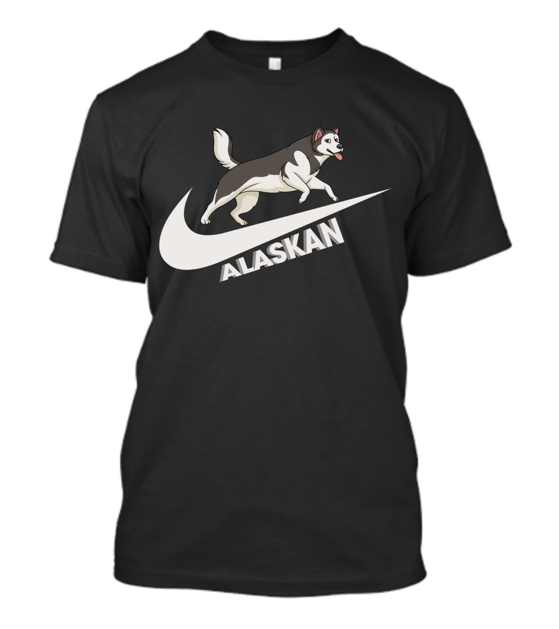 Alaskan Malamutes Nike Swoosh Dog Running T-Shirt