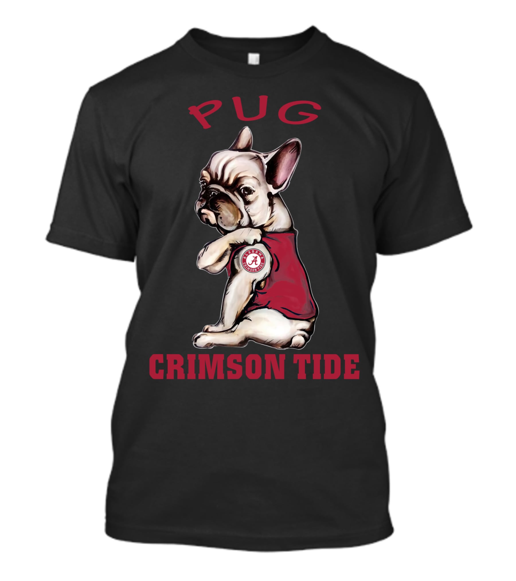 Pug Crimson Tide Alabama A T-Shirt
