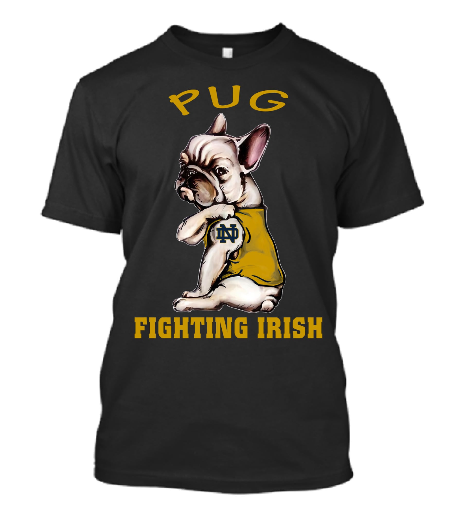 Pug Fighting Irish Ncaa Nd T-Shirt