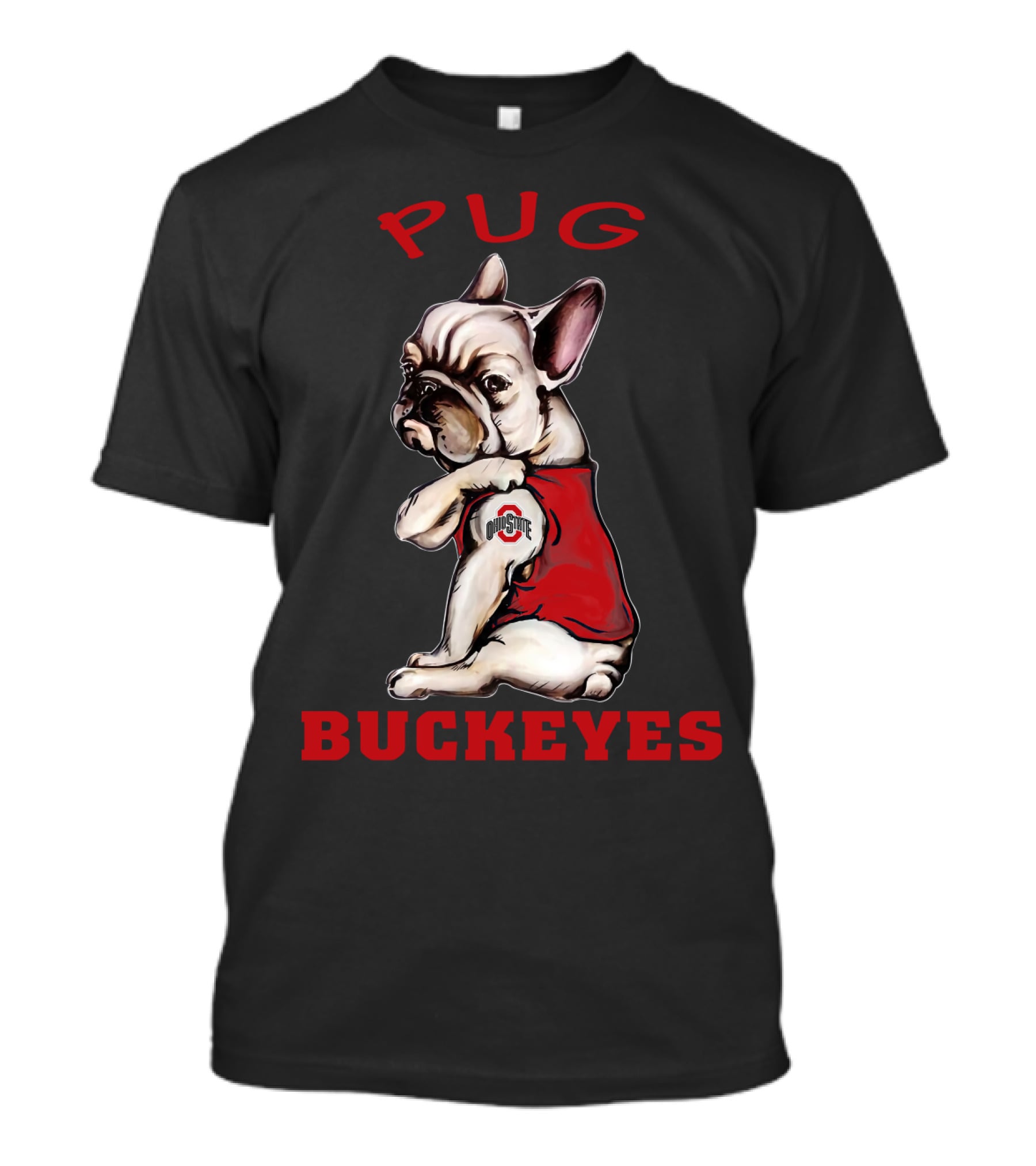 Pug Ohio State Buckeyes T-Shirt