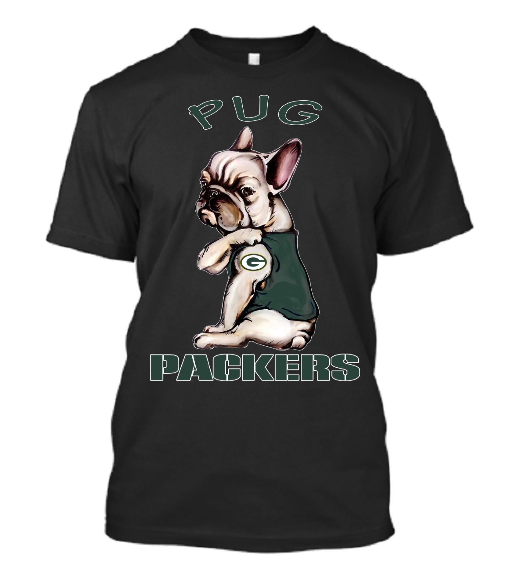 Pug Packers Green Bay Nflgbp Fan T-Shirt