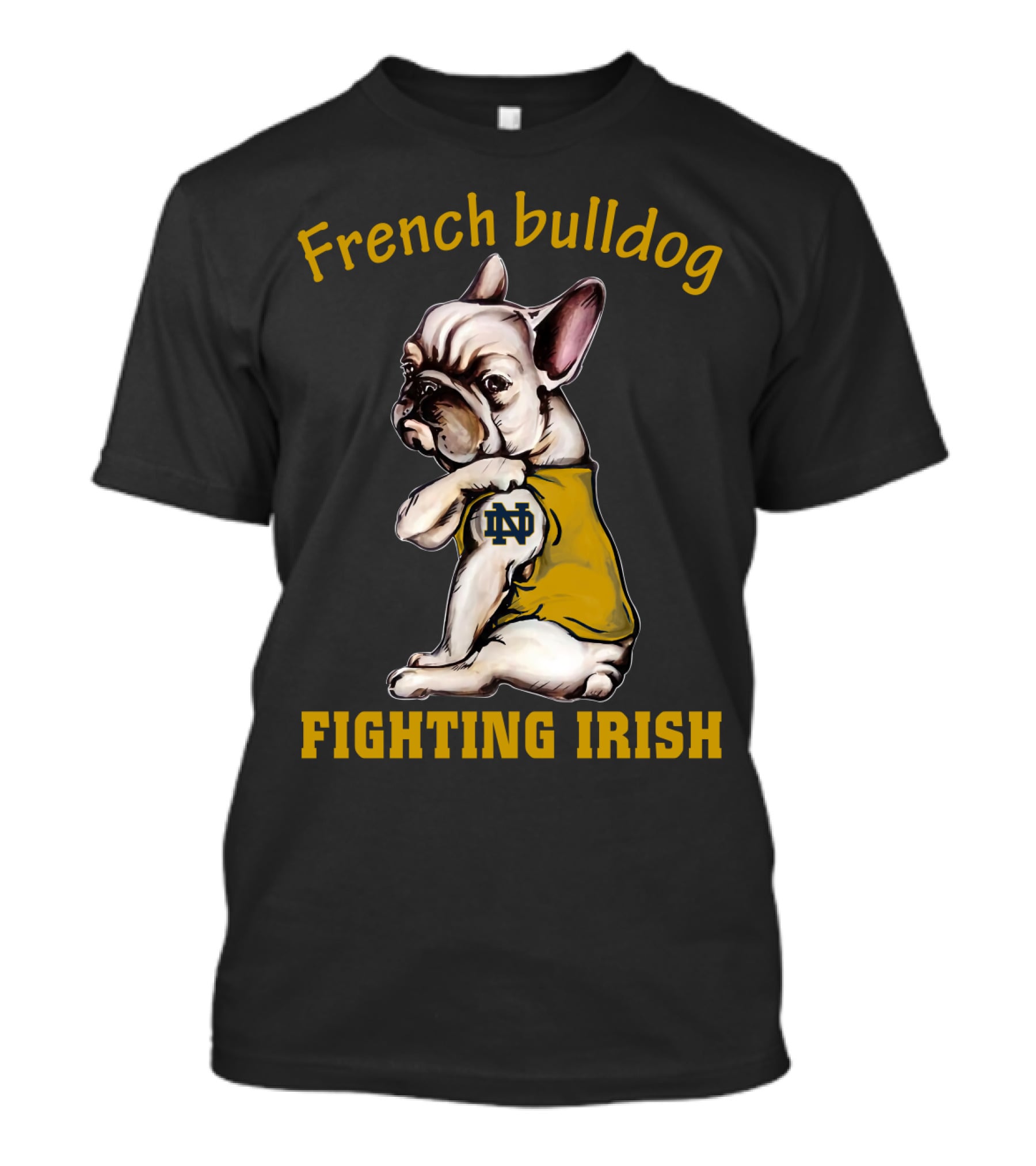 French Bulldog Notre Dame Fighting Irish Nd T-Shirt