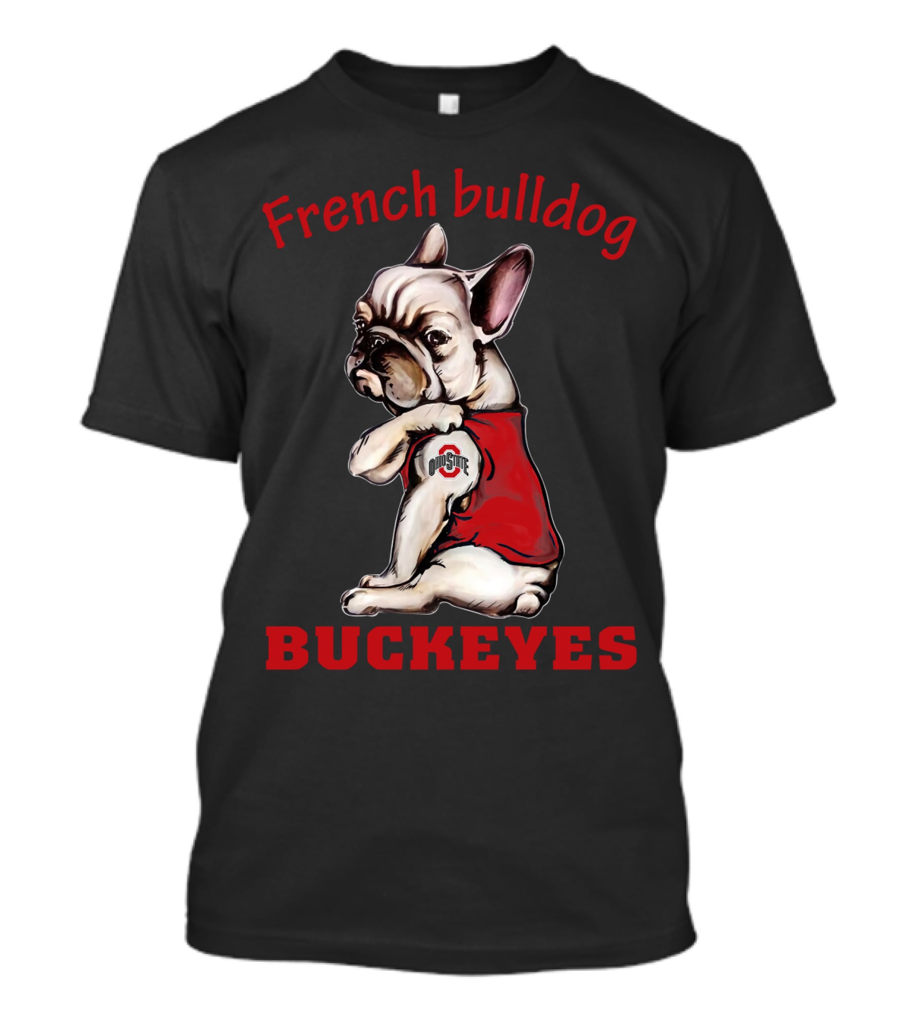 French Bulldog Buckeyes Ohio State Osu T-Shirt