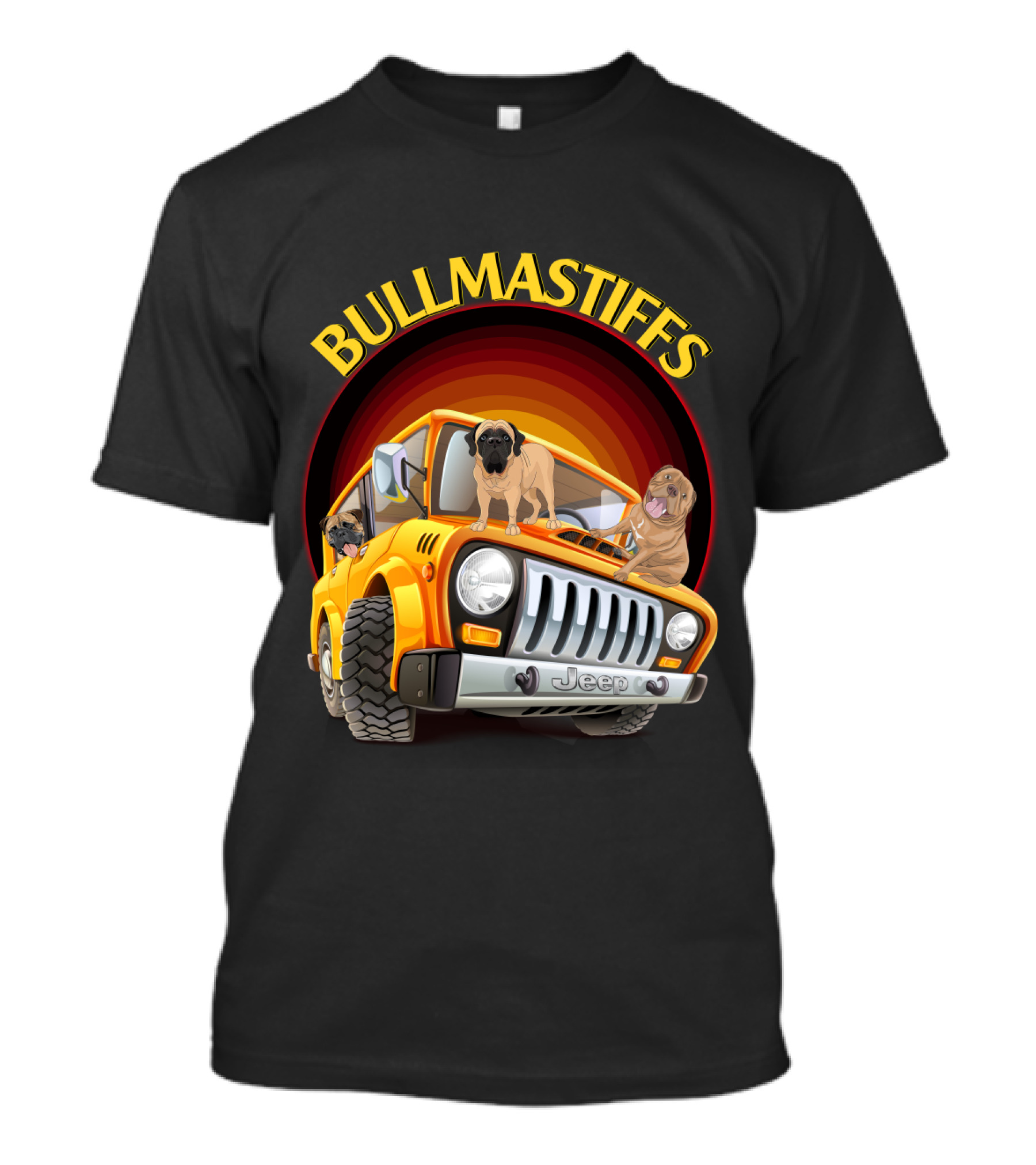 Bullmastiffs Jeep T-Shirt