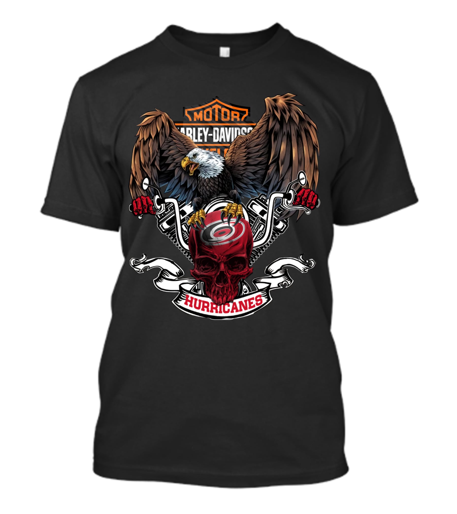 Motor Harley Davidson Eagles Dh 87 Hd Nhl Carolina Hurricanes T-Shirt