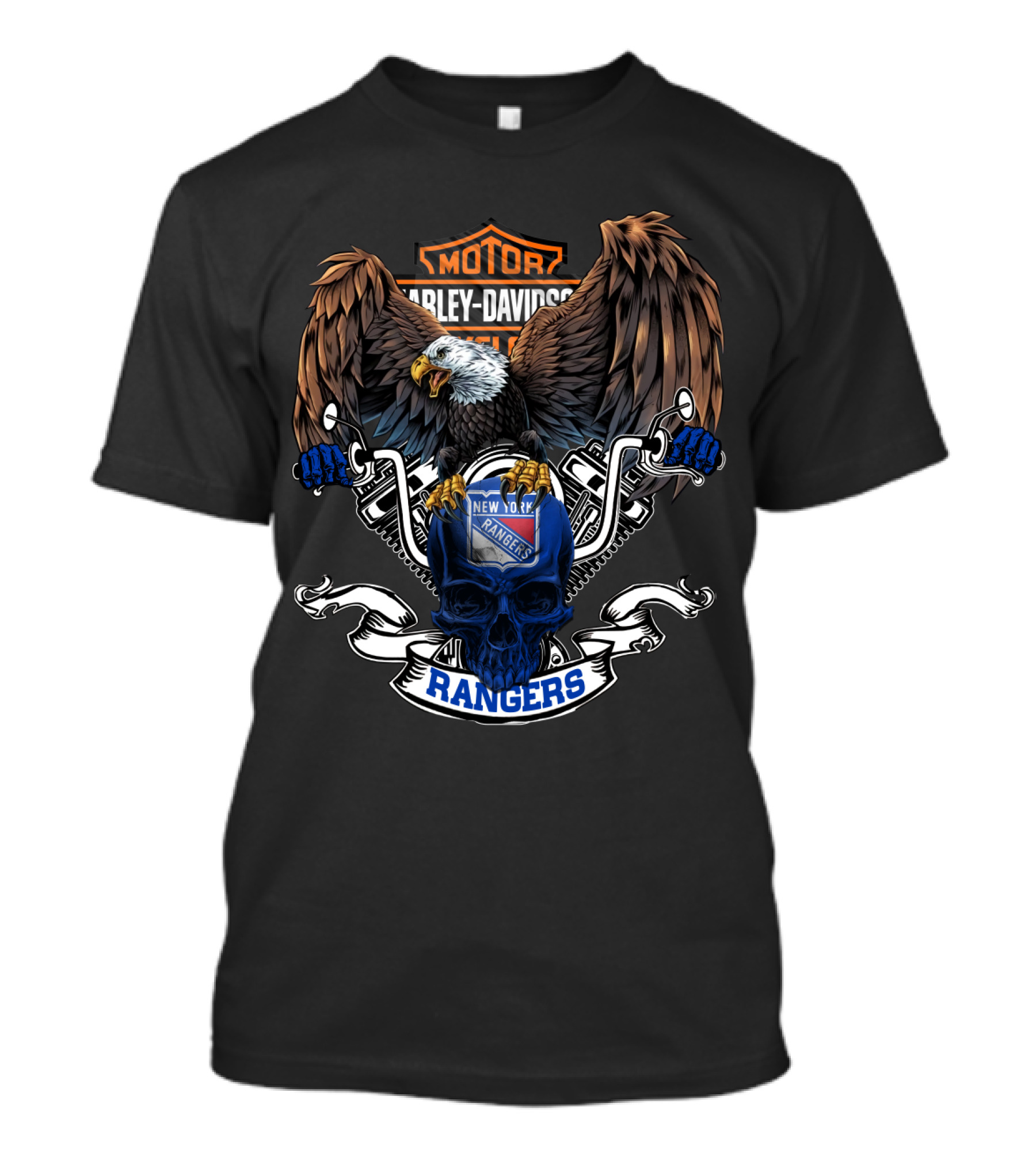 Motor Harley Davidson Cycles New York Rangers T-Shirt