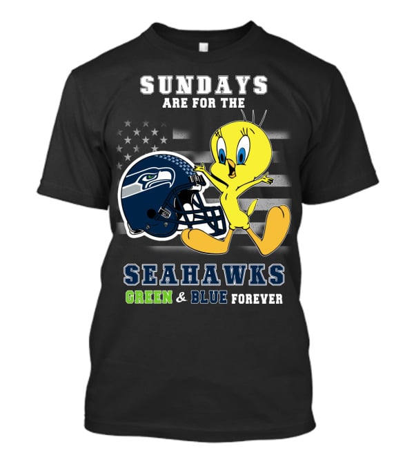 Sundays Are For The Seahawks Green And Blue Forever T-Shirt