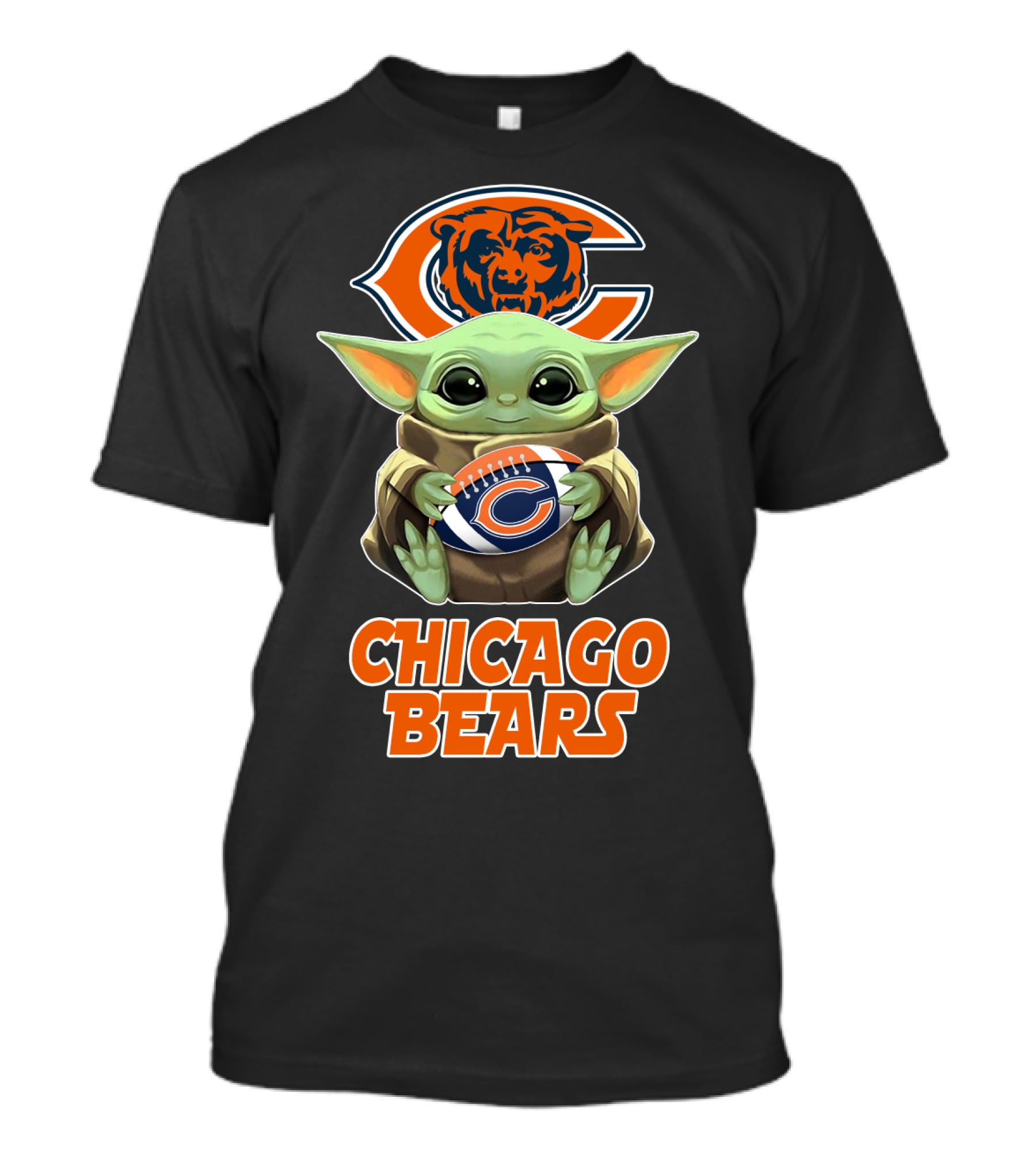 Chicago Bears Baby Yoda Football Fan T-Shirt