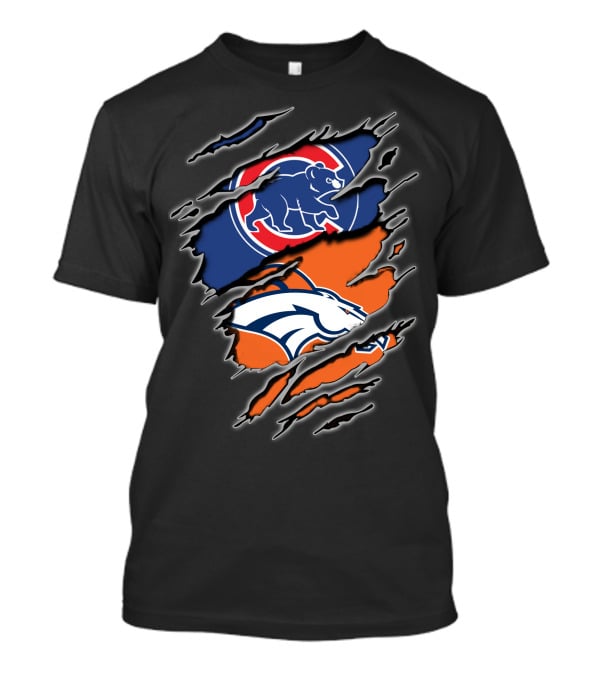 Chicago Cubs And Denver Broncos Fan T-Shirt