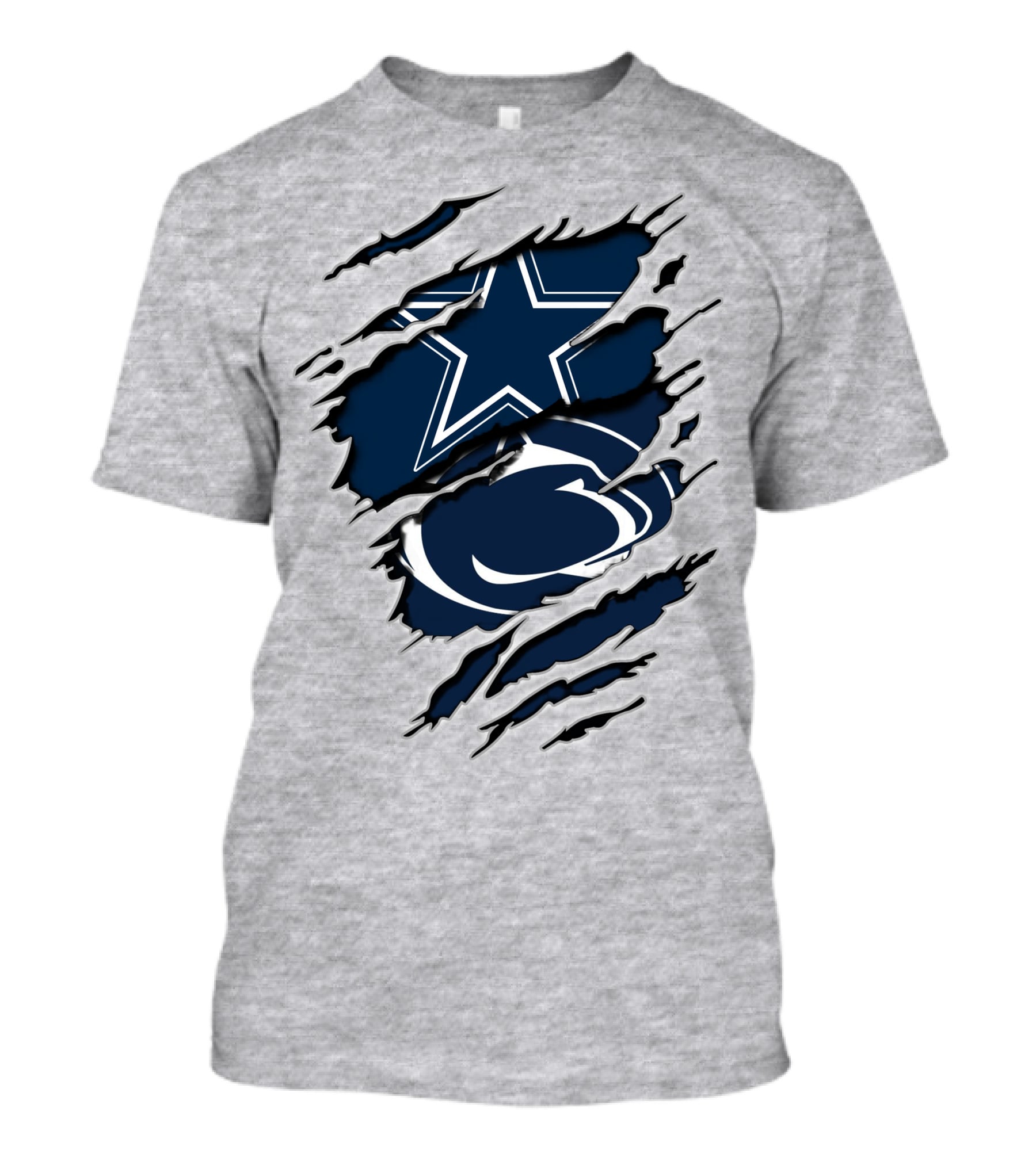 Dallas Cowboys Penn State Nittany Lions Claw Marks T-Shirt