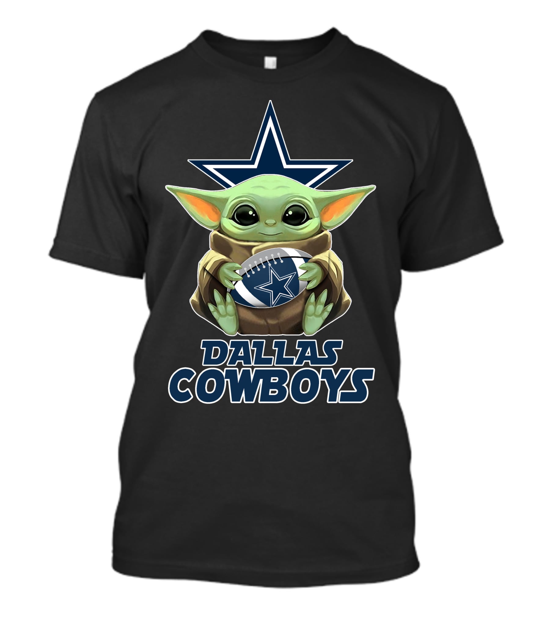 Dallas Cowboys Football Baby Yoda Fan T-Shirt