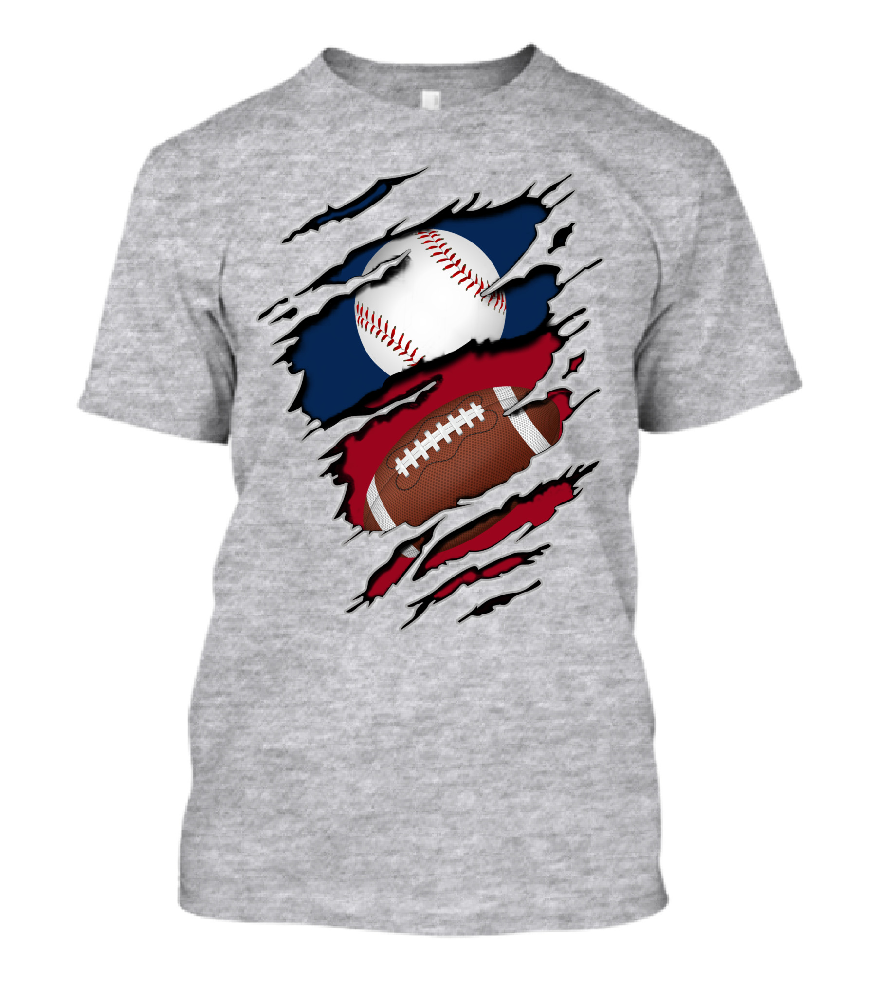Baseball And Football Fusion T-Shirt