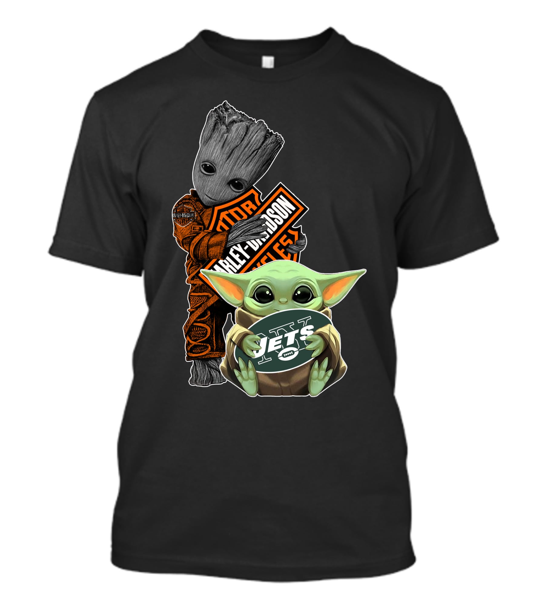 Groot Harley Davidson Baby Yoda Jets T-Shirt
