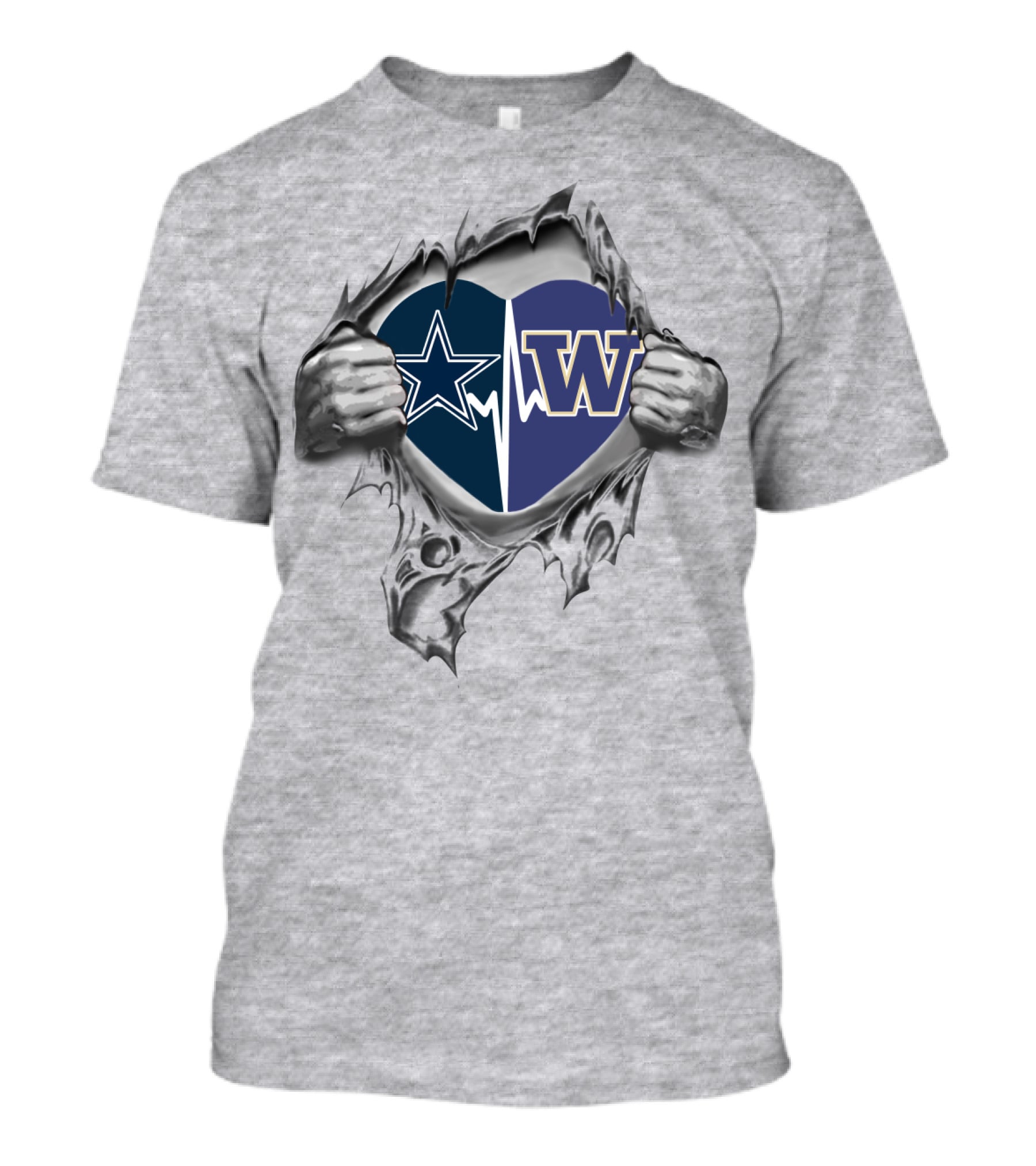 Cowboys Washington Heart Design It's In My Heart T-Shirt