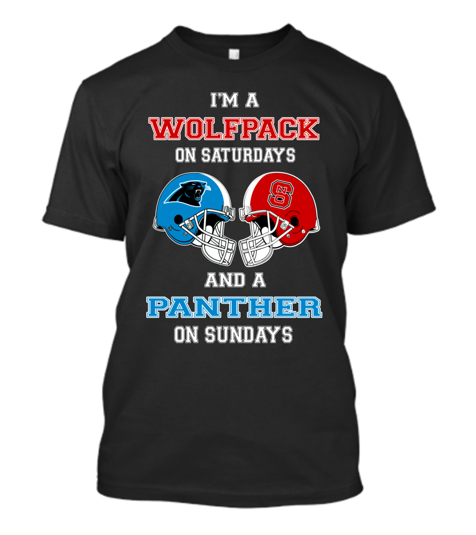 I'm A Wolfpack On Saturdays And A Panther On Sundays T-Shirt