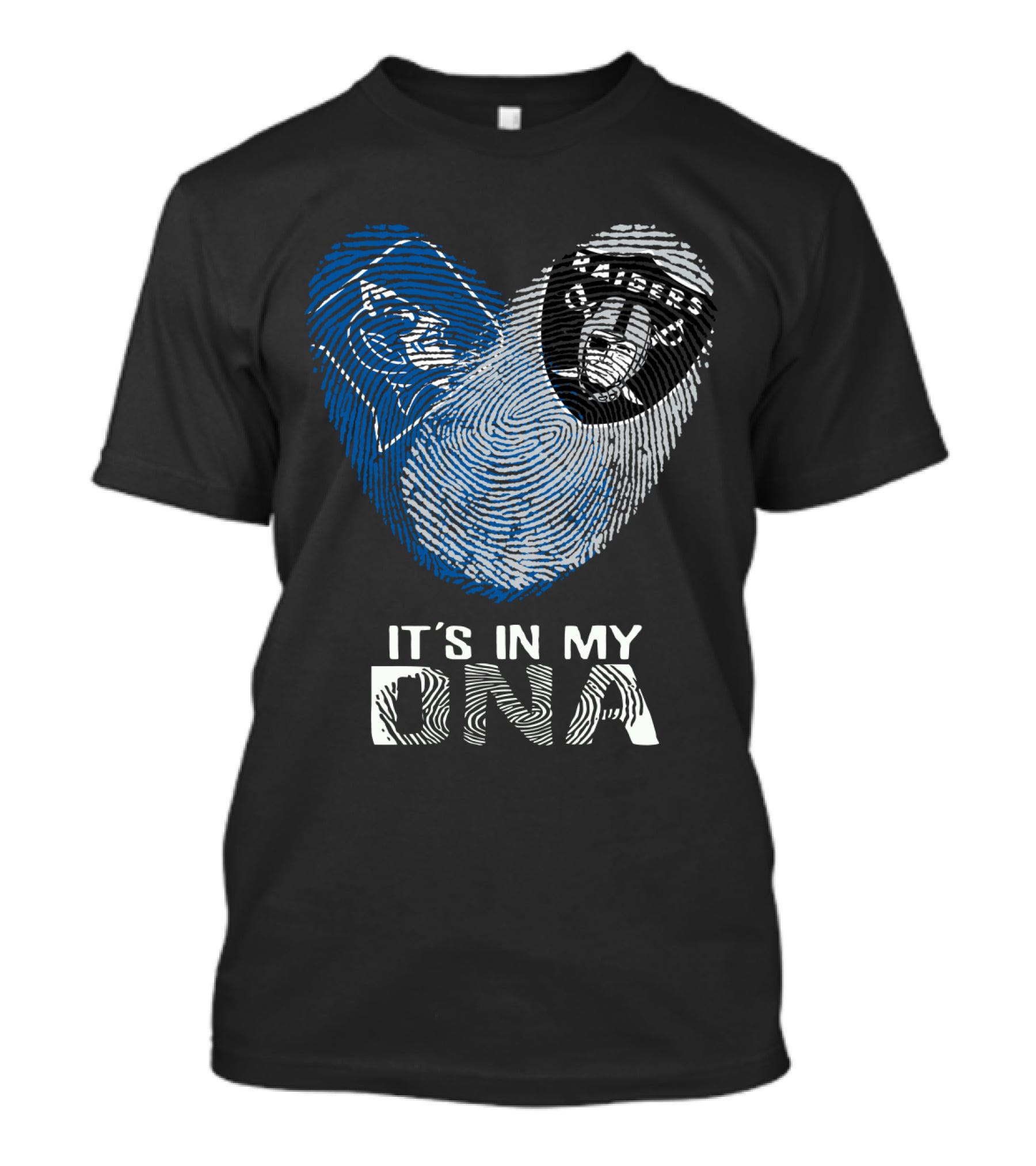 Raiders Duke It's In My DNA Fingerprint Heart T-Shirt