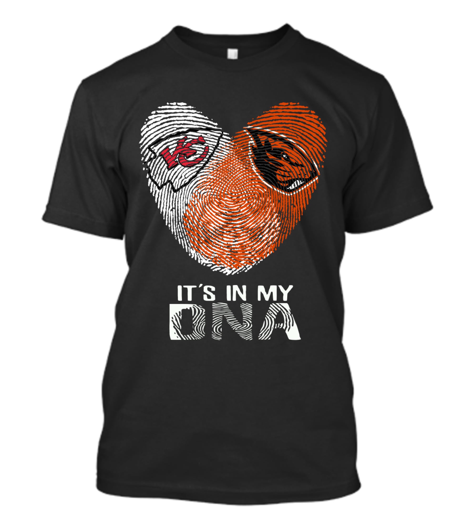 Chiefs Oregon State It's In My DNA Fingerprint Heart T-Shirt