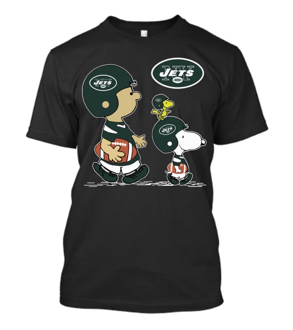 Jets Snoopy Woodstock Football Charlie Brown T-Shirt