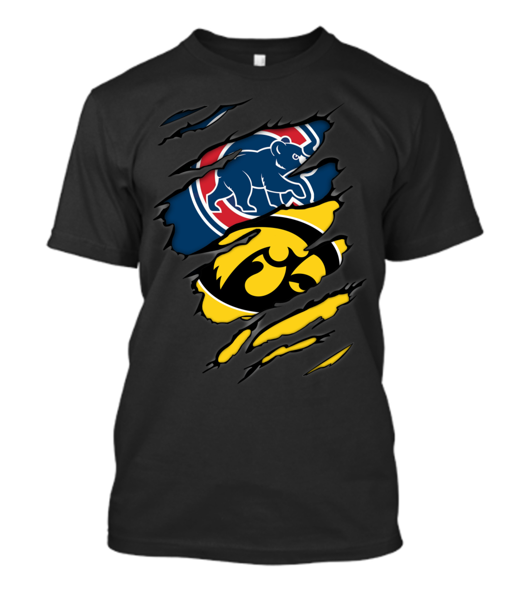 Cubs Iowa Hawkeyes Fan Collaboration T-Shirt
