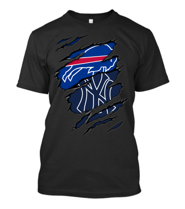 Buffalo Bills And New York Yankees Logo Mashup T-Shirt