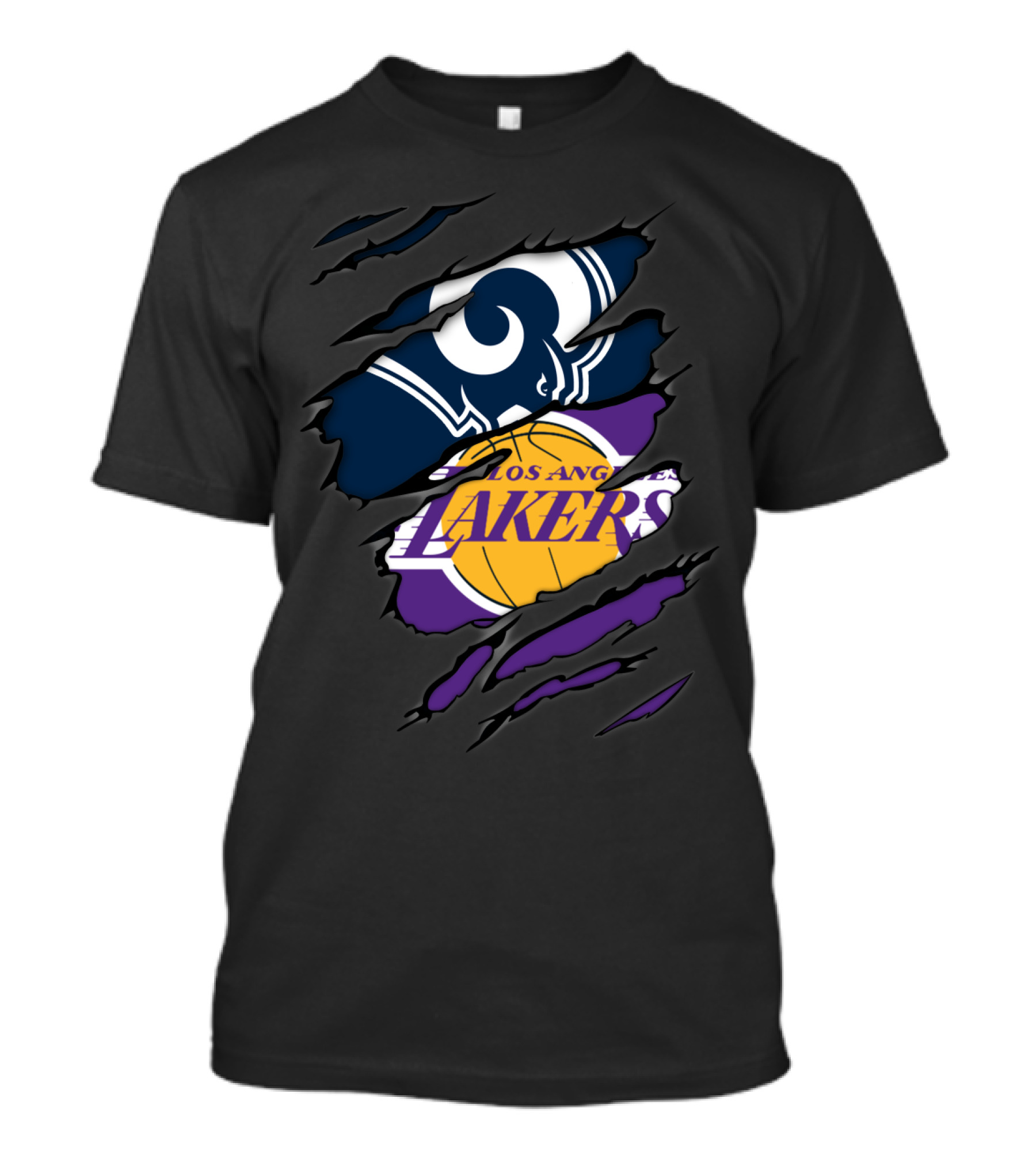 Los Angeles Rams Los Angeles Lakers Teams Fusion T-Shirt