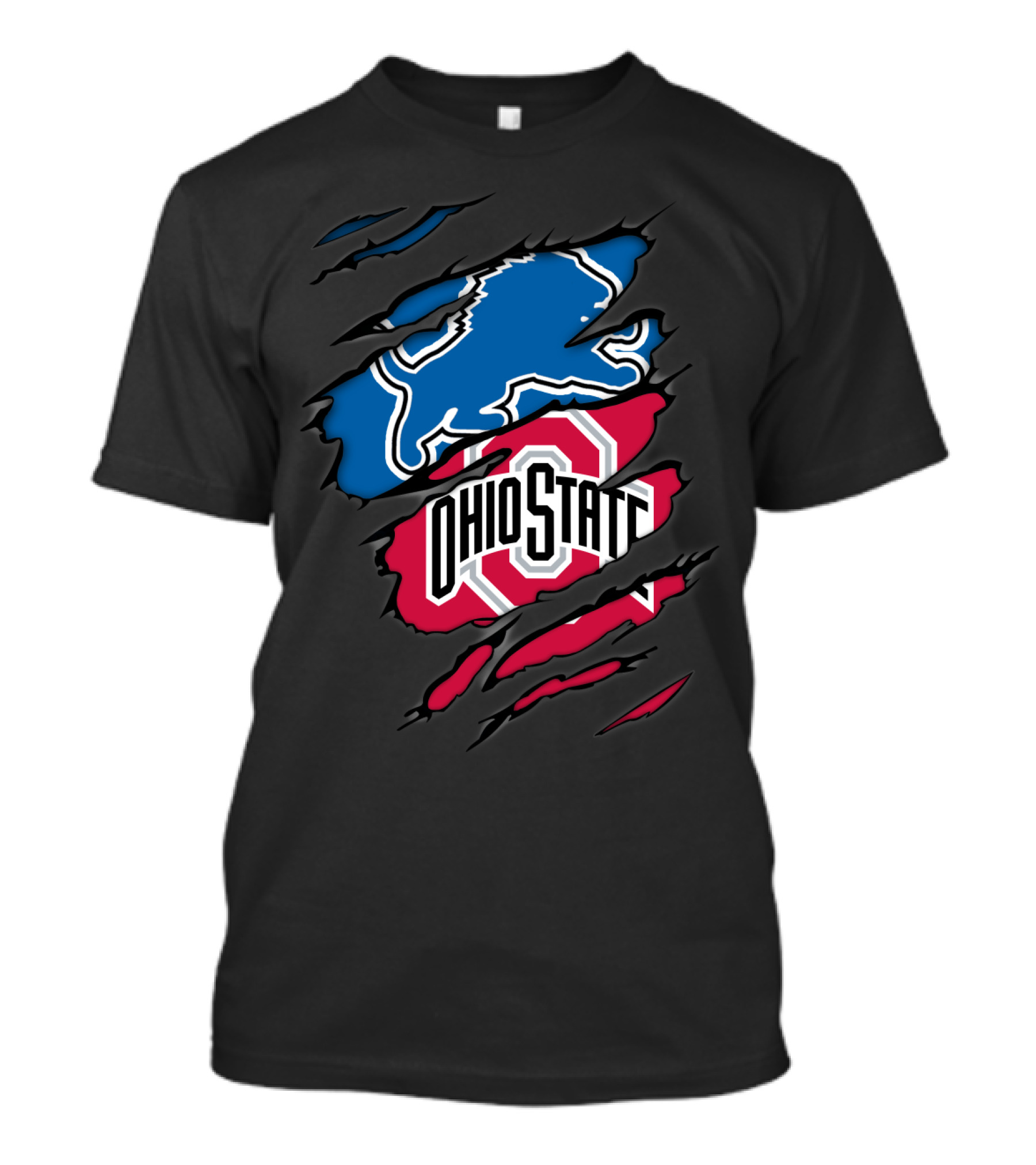 Detroit Lions Ohio State Buckeyes Fusion T-Shirt