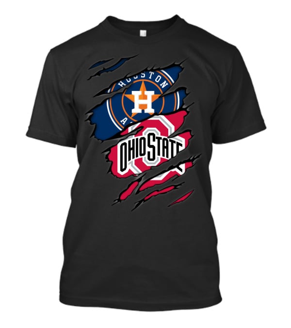 Houston Astros Ohio State Buckeyes Logo Mashup T-Shirt