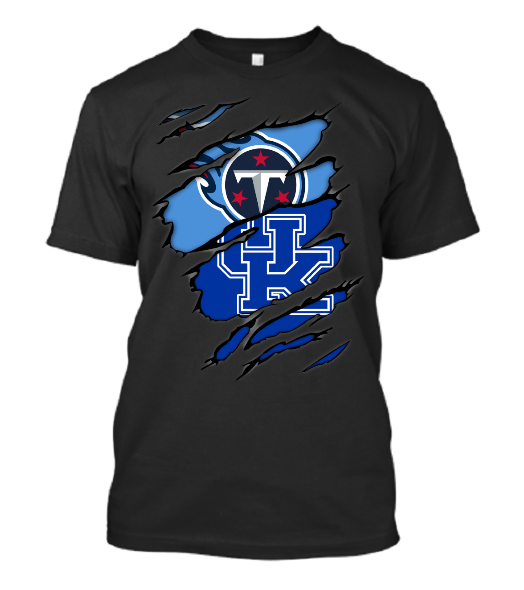 Tennessee Titans Logo With Kentucky Wildcats Emblem T-Shirt