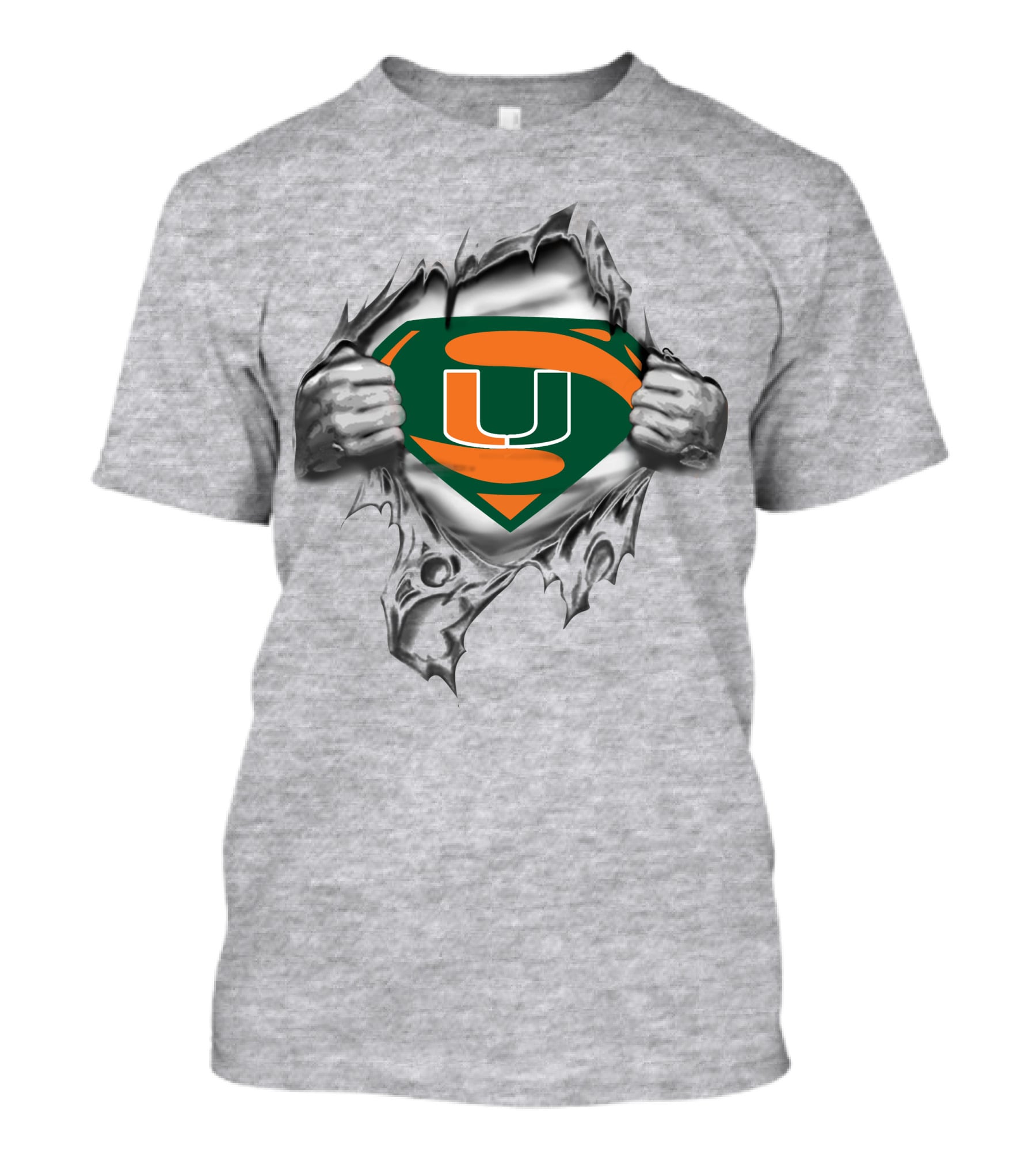 Miami Hurricanes Superman Logo U Shield T-Shirt