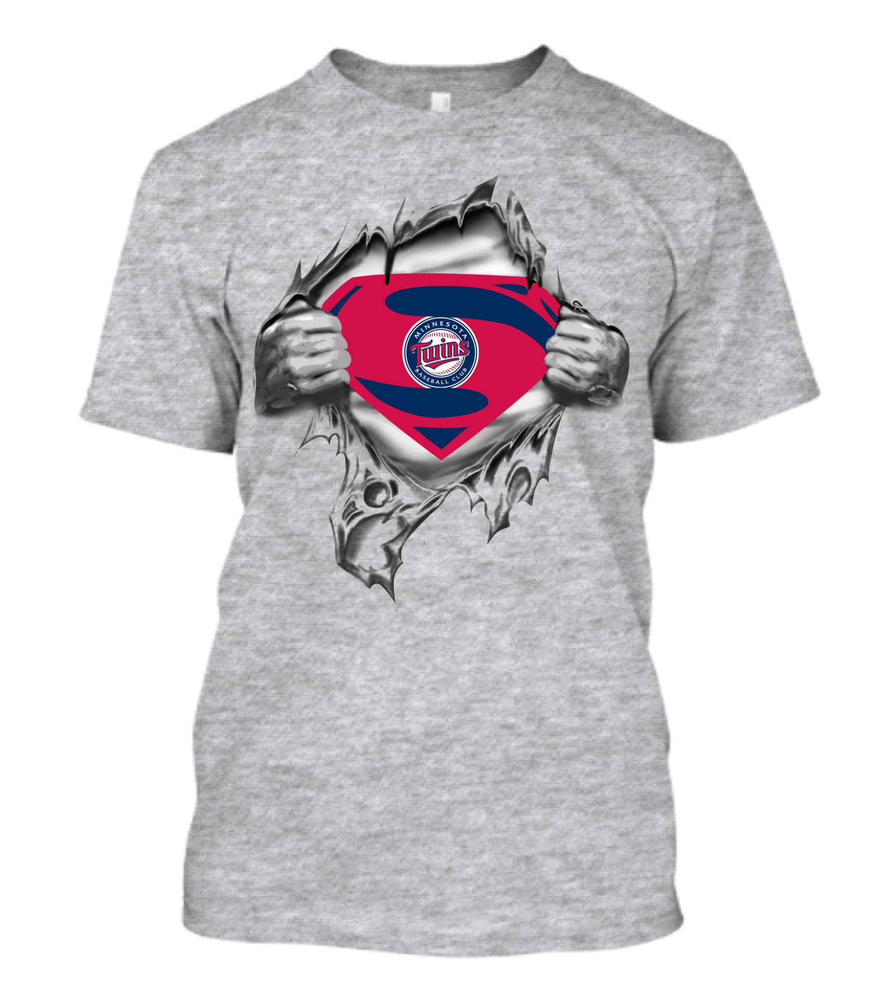 Minnesota Twins Baseball Superhero Logo Transformation T-Shirt