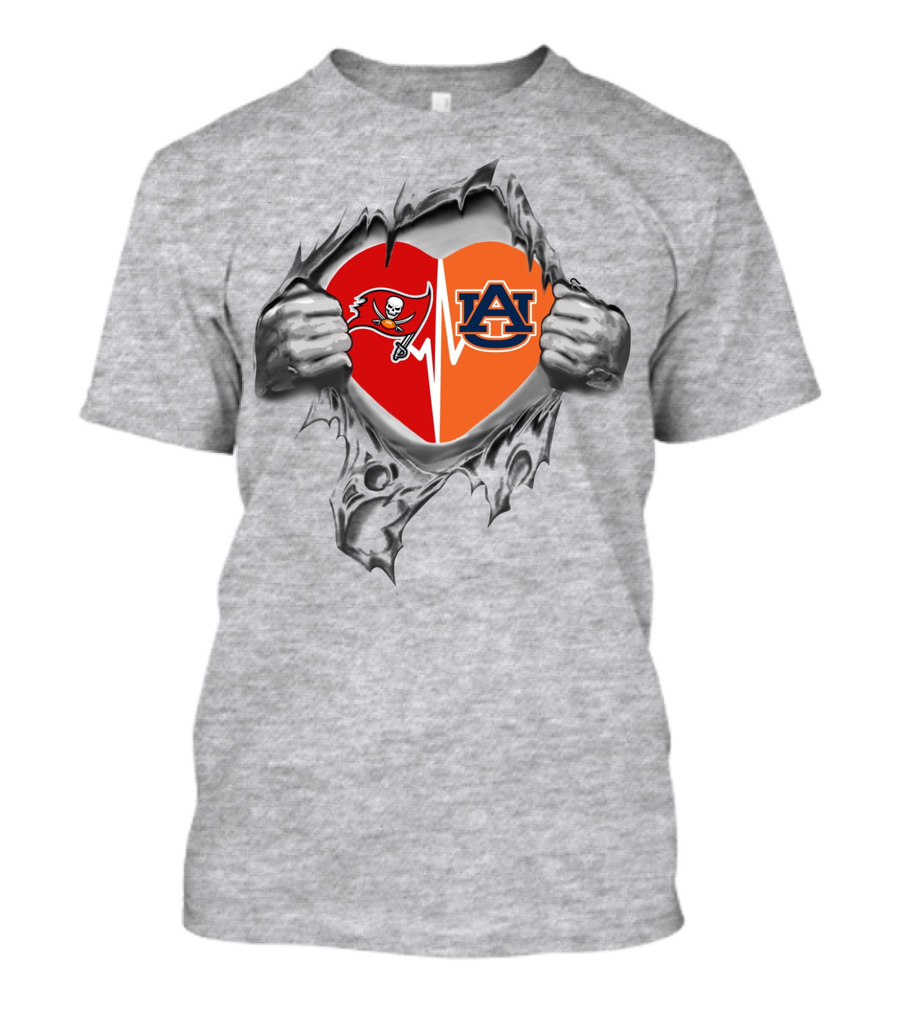 Buccaneers Auburn Heart Split T-Shirt