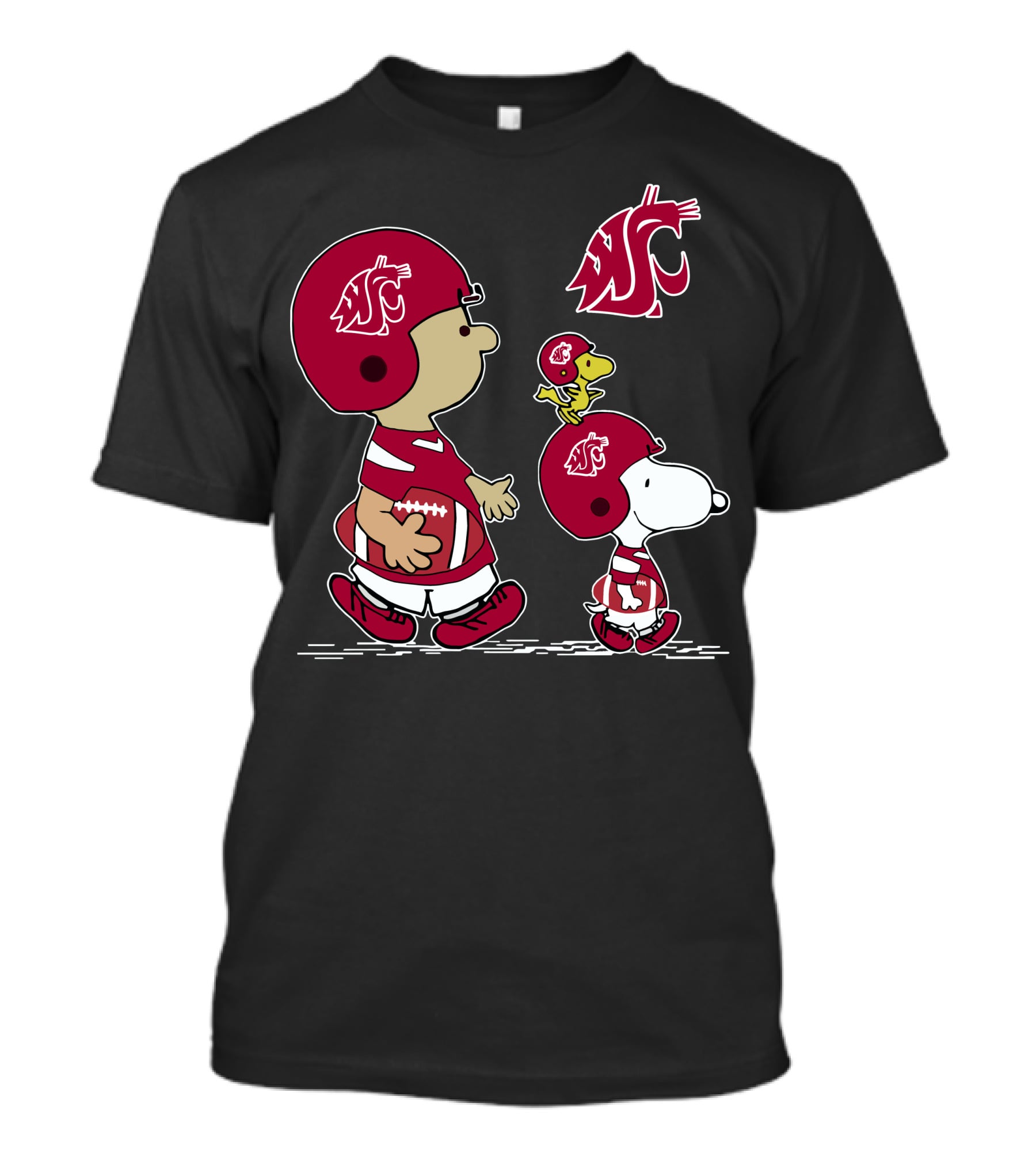 Washington State Cougars Snoopy Football Team T-Shirt