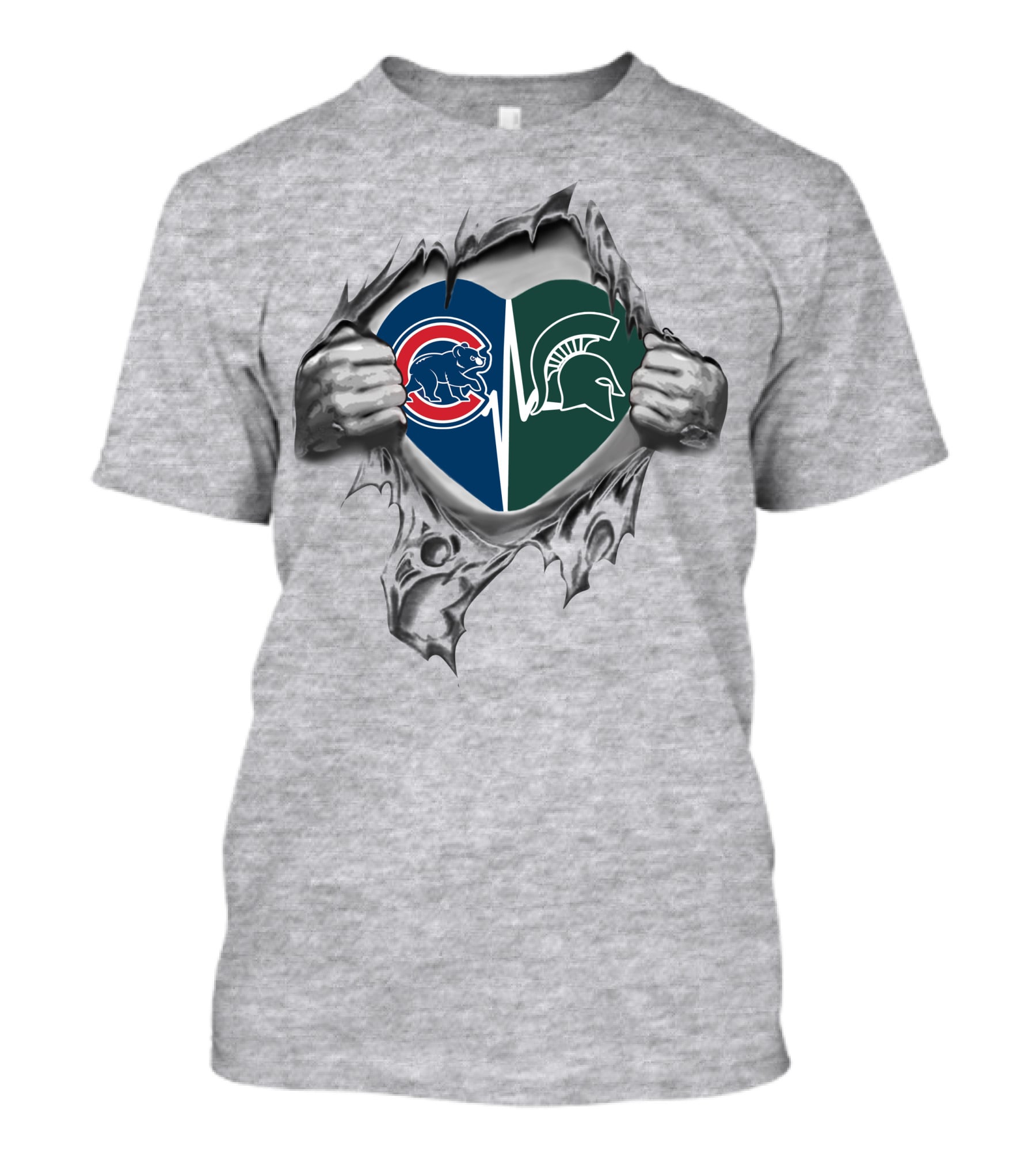 Cubs Spartans Heartbeat Fan Passion T-Shirt