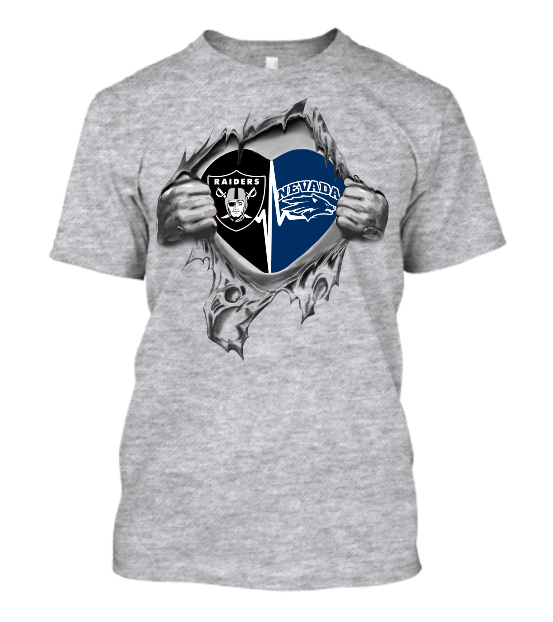 Raiders Nevada Wolf Pack Heart Raiders Nevada Wolf Pack T-Shirt