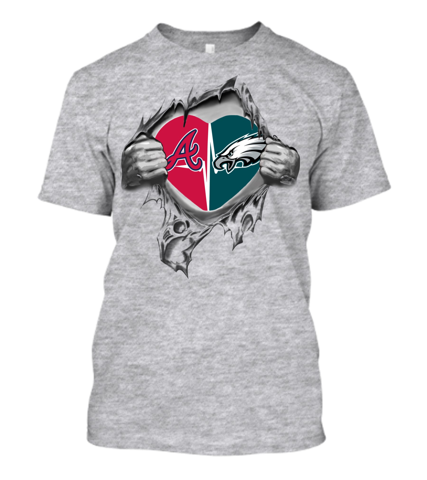 Eagles Braves Heart T-Shirt